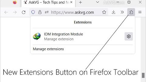 Remove Extensions Button from Firefox Toolbar