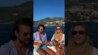 Marry you- Bruno Mars// DAUDIA (acoustic duet short version) with ukulele on the boat