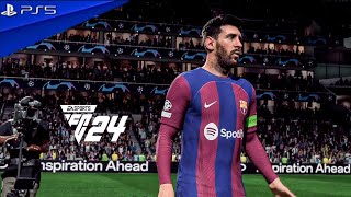 EA FC 24 | FC Barcelona Ft Messi Vs. Inter - UEFA Champions League {PS5}