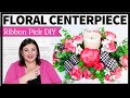 Rose Eucalyptus CENTERPIECE with 3 loop Ribbon Pick DIY step by step Tutorial | High end Centerpiece