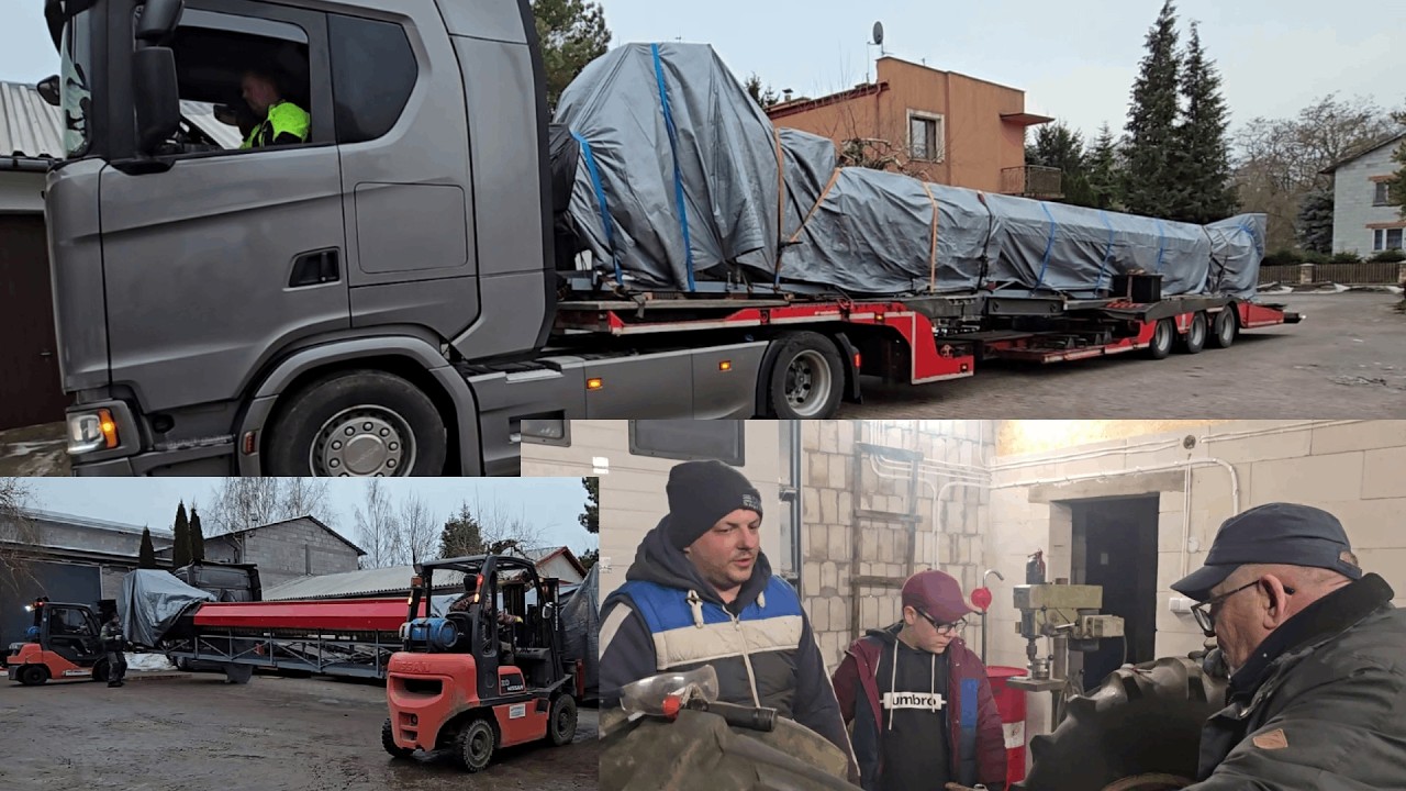 Duży transport gabarytowy z Holandii - Dziadek kontroluje prace przy C-360