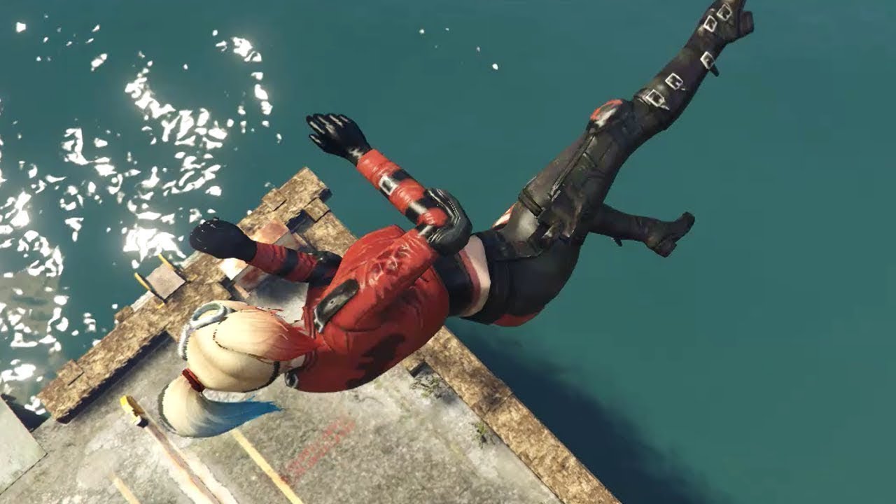 GTA 5 ХАРЛИ КВИН в игре! Смешные падения!