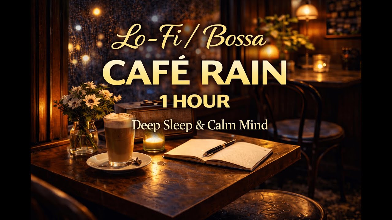 Lo-Fi / Bossa Café Rain (1 Hour)｜Deep Sleep & Calm Mind