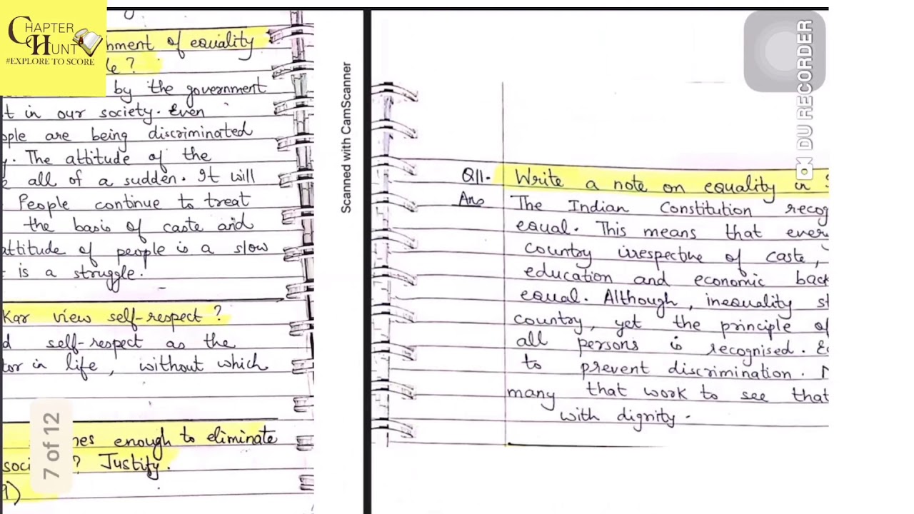 On Equality Chapter 1 SPL NCERT Class 7 CBSE YouTube