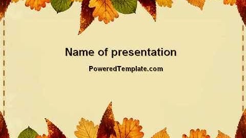 Autumn Leaves in Light Brown Palette PowerPoint Template by PoweredTemplate.com