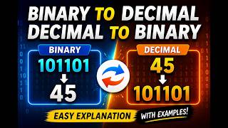 Bainary to Desimal Convert and Desimal to Bainary Convert  class 2 / Digital Electronics 1