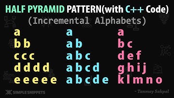Simple Triangle/Half Pyramid - Incremental Alphabets (With C++ Code) | Pattern Printing Programs