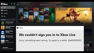 Beheben Sie den Anmeldefehlercode 0x8000000D für Xbox Game Pass-Spiele. Wir konnten Sie nicht bei...