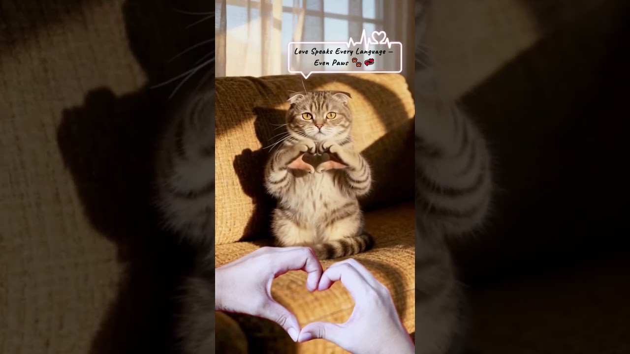 Love speaks through hearts… and tiny paws 🐾💞 | Scottish Fold Short 