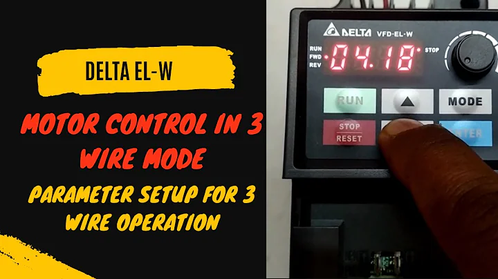 Delta EL-W motor control in 3 wire mode