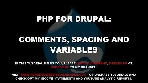Introduction to PHP Tutorial #2: Comments and Variables