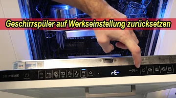 Wie Resete ich meine Bosch Spülmaschine?