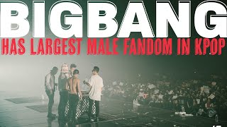 BIGBANG is the only boy group in kpop that has largest male fandom/fans