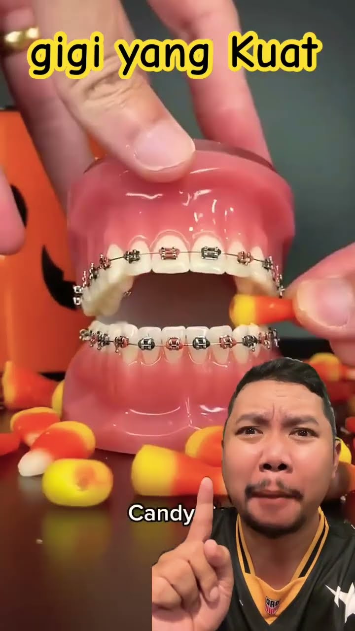 GIGI YANG BERSIH DAN KUAT!!!?? #dentist #candy #food #halloweencandy #funny