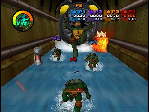 Teenage Mutant Ninja Turtles 2: Battle Nexus Gamecube 4 player Netplay 60fps