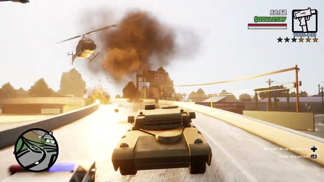 GTA San Andreas The Definitive Edition Tank Rampage Xbox Series X