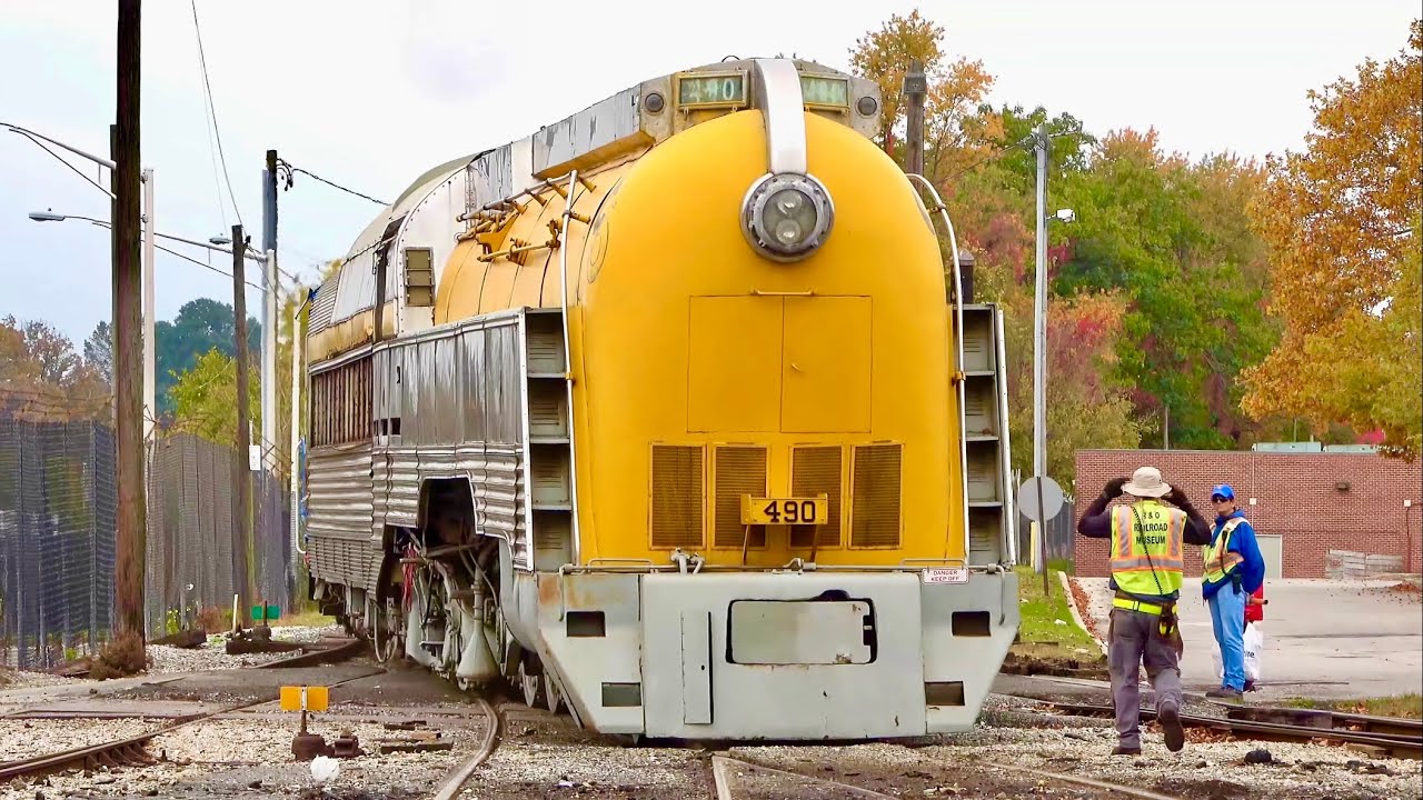 Moving Massive 4-6-4 Steam Locomotive Chesapeake & Ohio 490 | B&O Railroad Museum