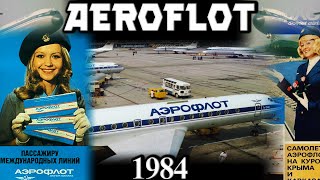 A Busy Day in Life of AEROFLOT Soviet Airlines. 1984 Vintage Film #aeroflot