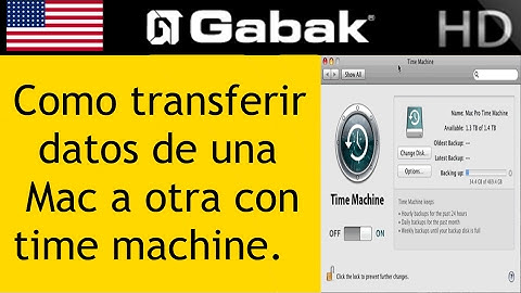 Como transferir datos de una mac a otra usando time machine