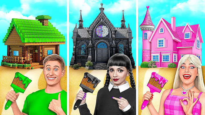 Wednesday vs Barbie One Colored House Challenge by Multi DO Challenge