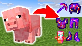 Minecraft but PIGS drop OP items hindi gameplay