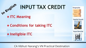 GST Input Tax Credit in English I Eligibility & Conditions for taking ITC I Blocked ITC