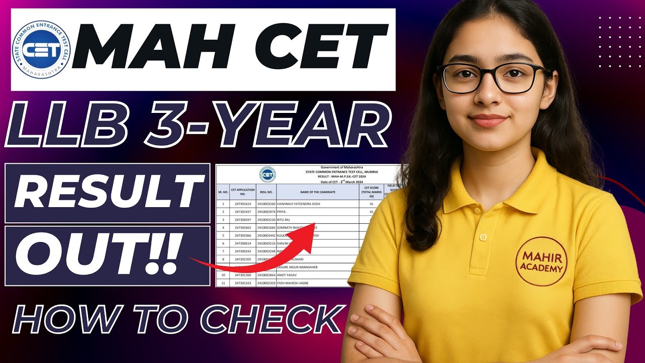 mah cet llb result 2025 | llb 3 year result 2025 | maharashtra law cet ...