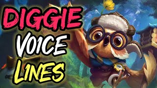 Diggie voice lines and quotes , Dialogues with English Subtitles | Mobile Legends
