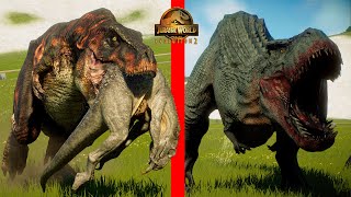 BATTLE ROYALE DINOSAURIOS MONSTRUOSOS Y SUPER HIBRIDOS! Batalla de dinosaurios mas peligrosos JWE 2