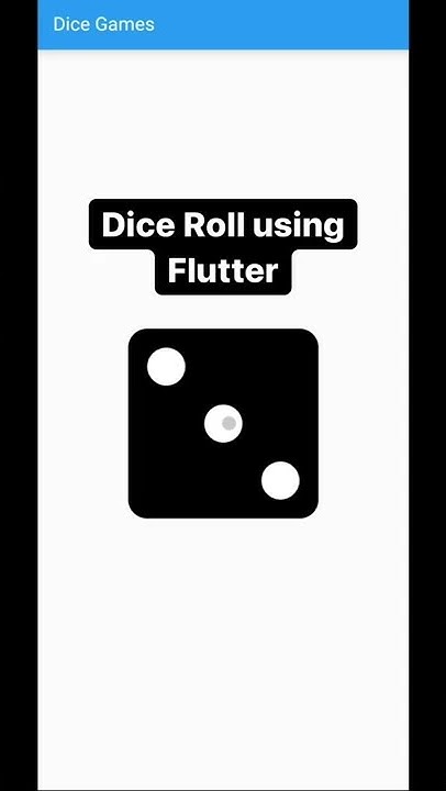 Dice Roll Using Flutter - YouTube
