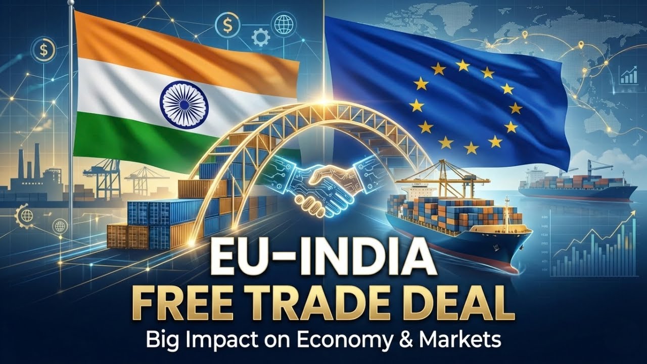 EU–India Free Trade Agreement Explained | Tariffs, Trade, Services, Digital, Sustainability & Impact