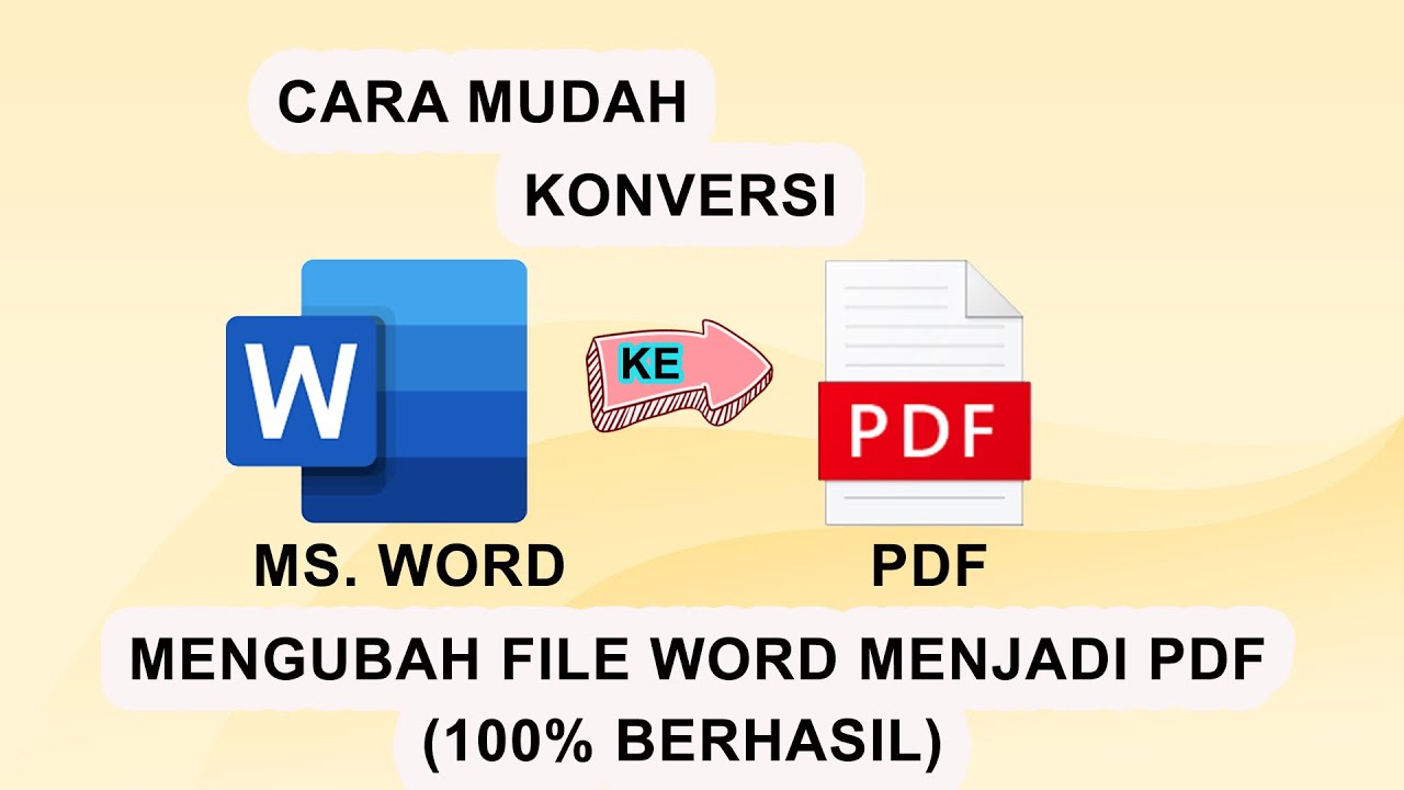 Cara mengubah file word menjadi pdf youtube