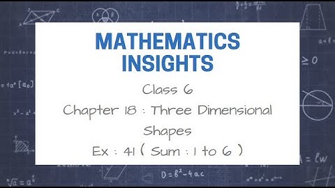Class 6 | Chapter 18 | Three Dimensional Shapes | Full Chapter covered