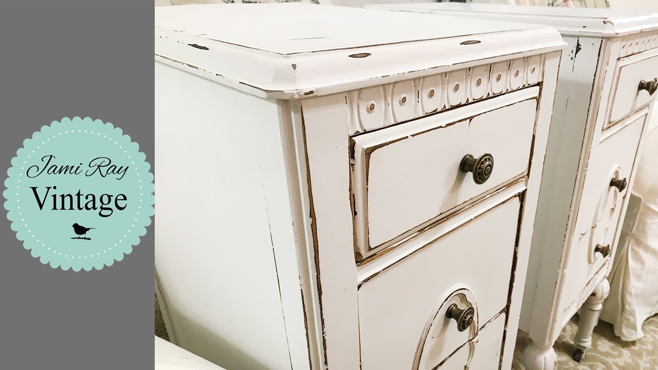 How To Turn a Vanity Into Nightstands | Fix Yellowing On White Paint
