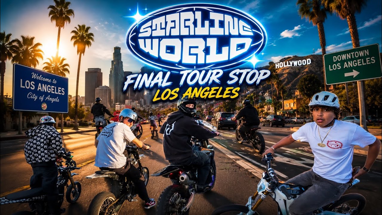 Riding StarlineWorld Final Rideout (Los Angeles) |Wheelies, Stunts, More! 