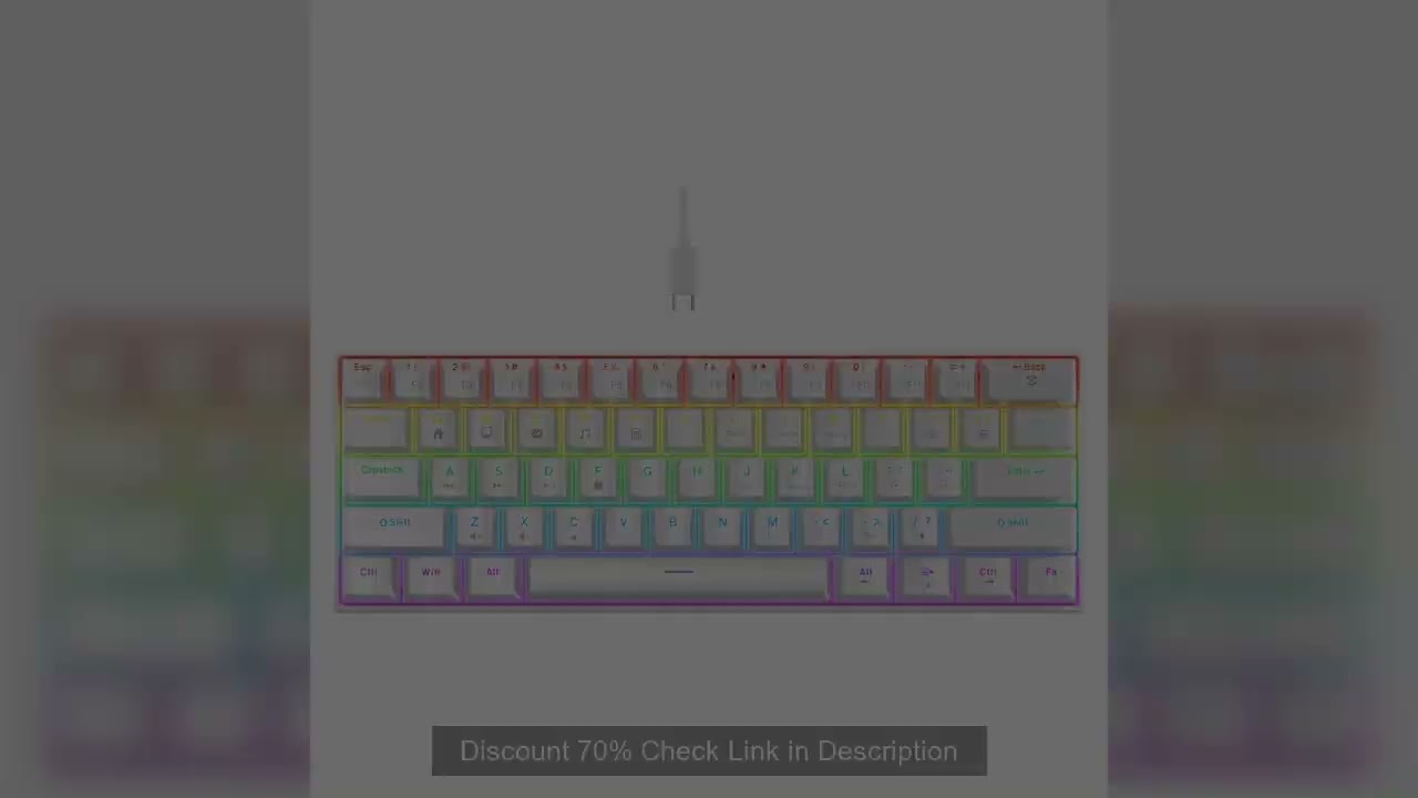 K61 Wired Mechanical Keyboard 10 Kinds of Colorful Lighting Gaming and Office For Microsoft Windows