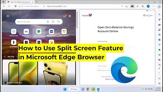 how to enable split screen on microsoft edge in windows 11/10
