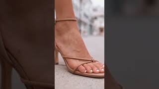 Women’s Square Open Toe Flip Flops Stiletto Heels Strappy Thong ...