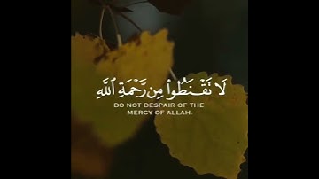 لا تقنطوا من رحمة الله | تلاوة جميلة 😌❤