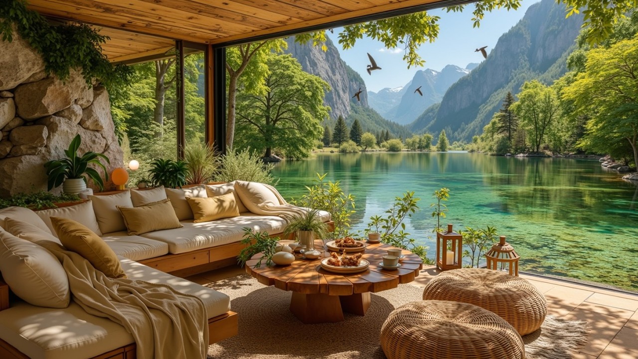 Утренний джаз Мягкая атмосфера Расслабляющая музыка для вашей уютной веранды