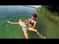 Vlog Классные Прыжки в воду. День на Озере купаемся