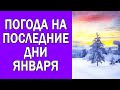 ПОГОДА НА ПОСЛЕДНИЕ ДНИ ЯНВАРЯ