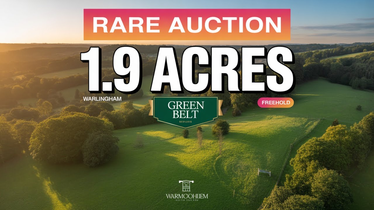 🌿 RARE AUCTION: 1.9 Acres in Warlingham Green Belt – Your Private Paradise Awaits!