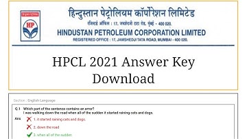 HPCL answer key 2021 out | How to check the answer key | Hpcl ki answer key aur numbers