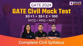 GATE 2024 Civil Engineering (CE) Mock Test | GATE 2024 Exam Preparation for Civil Engineers | BYJU'S