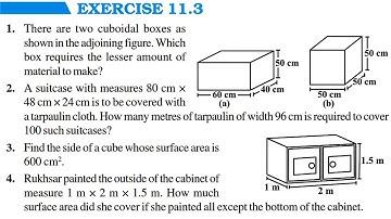 Chapter 11 Mensuration || Full Exercise 11.3 & Basic Concepts || Class 8 Maths RBSE CBSE NCERT