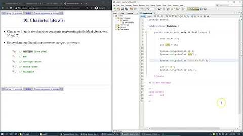 3.4 Character literals