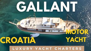 Gallant ⚓️|  101’ Brodosplit Luxury Motor Yacht Croatia | Classic Crewed Charter Experience ✨