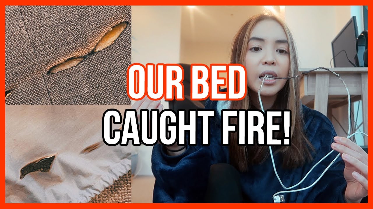 OUR IPHONE CORD CAUGHT FIRE WHILE WE WERE SLEEPING! YouTube