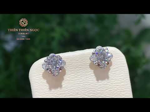 Video Hoa Tai kim cương đẹp xuất sắc hai viên chủ 4 ly 5 E... - youtube
